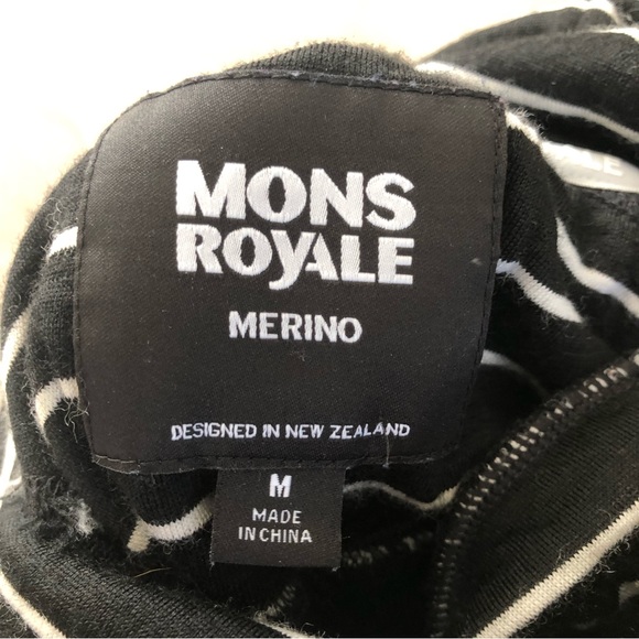 Mons Royale Womens Cortina High Neck Base Layer Pullover Top 100% Merino Wool M - Picture 11 of 13